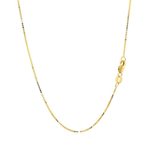 14k Yellow Gold Classic Box Chain (0.68 mm) - Image 3