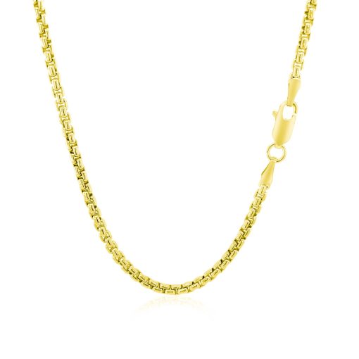 14k Yellow Gold Round Box Chain (2.50 mm) - Image 3