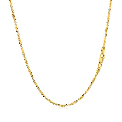 14k White and Yellow Gold Two Tone Sparkle Chain (1.50 mm) - Image 3