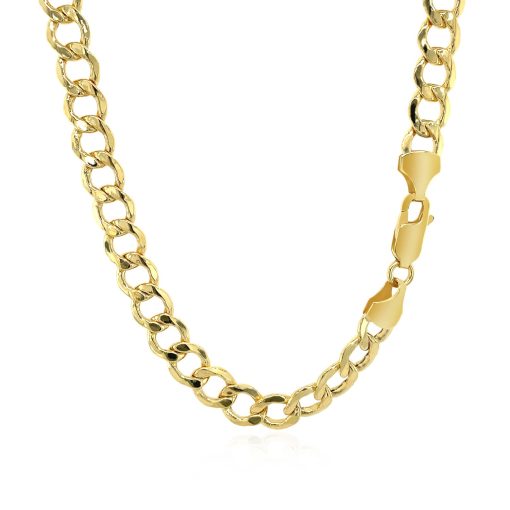 14k Yellow Gold Curb Chain (6.20 mm) - Image 3