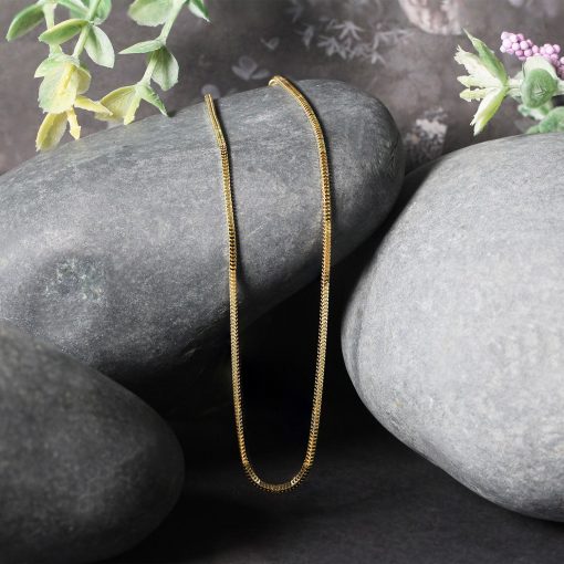 14k Yellow Gold Milano Chain (1.10 mm) - Image 4