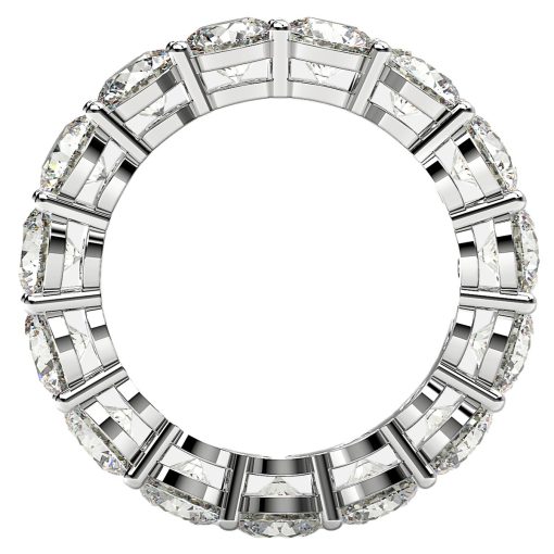 Round Cut Lab Grown Diamond Eternity Ring in 14k White Gold (5 cttw FG/VS2) - Image 3
