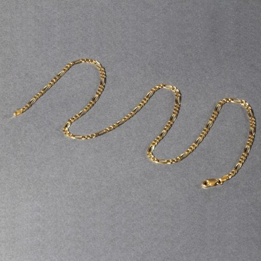 14k Yellow Gold Solid Figaro Chain (3.00 mm) - Image 5