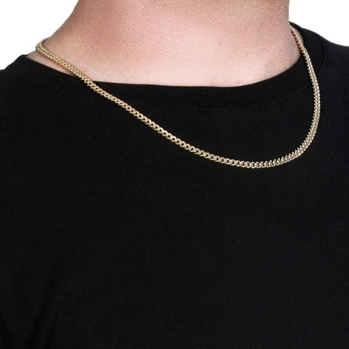 10k Yellow Gold Semi Solid Miami Cuban Chain (4.50 mm) - Image 4
