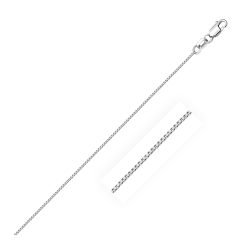 18k White Gold Box Chain 0.6mm (0.60 mm)