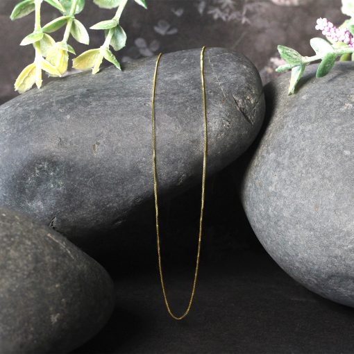 14k Yellow Gold Classic Box Chain (0.40 mm) - Image 4