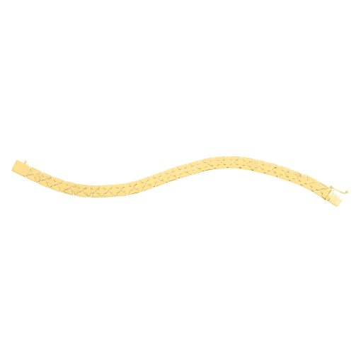 14k Yellow Gold 7 inch Clover Bracelet (6.50 mm) - Image 3