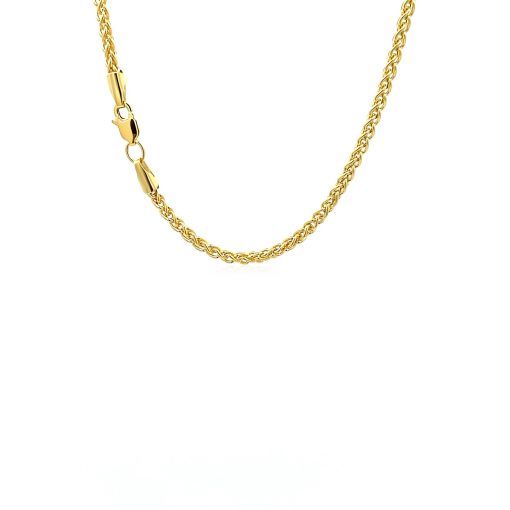 14k Yellow Gold  Light Weight Wheat Chain (2.40 mm) - Image 2