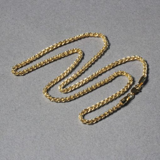 14k Yellow Gold  Light Weight Wheat Chain (2.40 mm) - Image 5