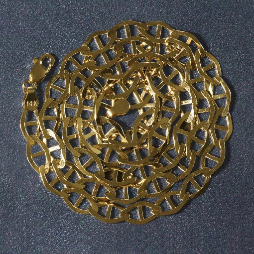 14k Yellow Gold Mariner Link Chain (6.30 mm) - Image 6