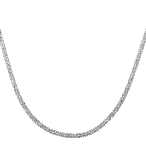 Ice Barrel Chain in 14k White Gold (3.10 mm) - Image 2