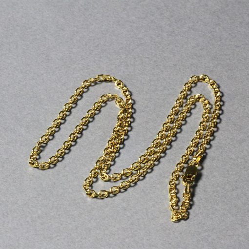 14k Yellow Gold Diamond Cut Cable Link Chain (2.20 mm) - Image 5