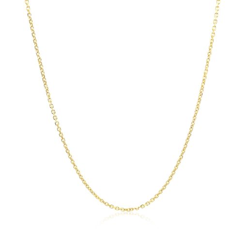 10k Yellow Gold Diamond Cut Cable Link Chain (1.10 mm) - Image 3