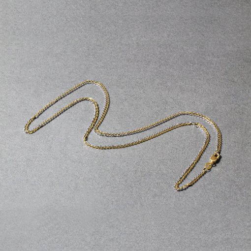 14k Two-Tone Double Strand Cable Pendant Chain (1.10 mm) - Image 3