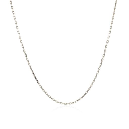 Sterling Silver Rhodium Plated Cable Chain (1.10 mm) - Image 2