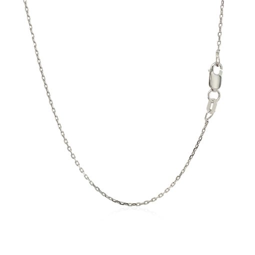 Sterling Silver Rhodium Plated Cable Chain (1.10 mm) - Image 3