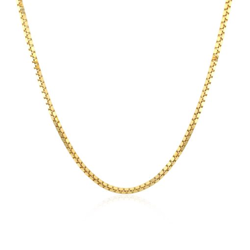 14k Yellow Gold Classic Box Chain (1.40 mm) - Image 2