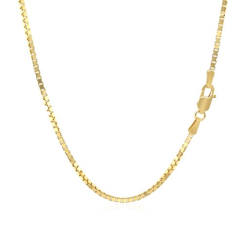 14k Yellow Gold Classic Box Chain (1.40 mm) - Image 3