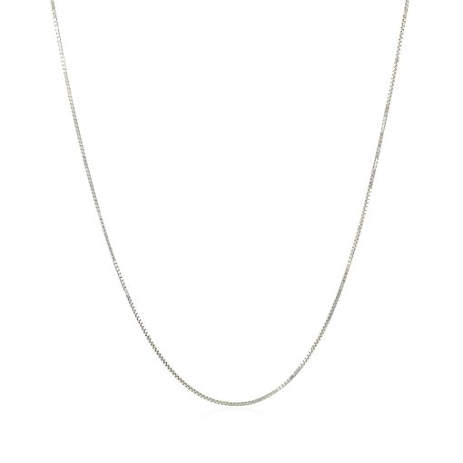 10k White Gold Classic Box Chain (0.60 mm) - Image 2