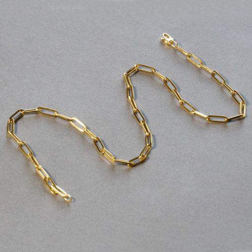 10K Yellow Gold Lite Paperclip Chain (4.20 mm) - Image 4