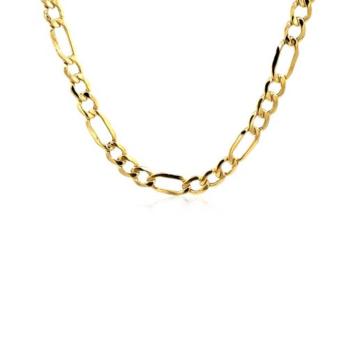 10k Yellow Gold Lite Figaro Chain (5.60 mm) - Image 2