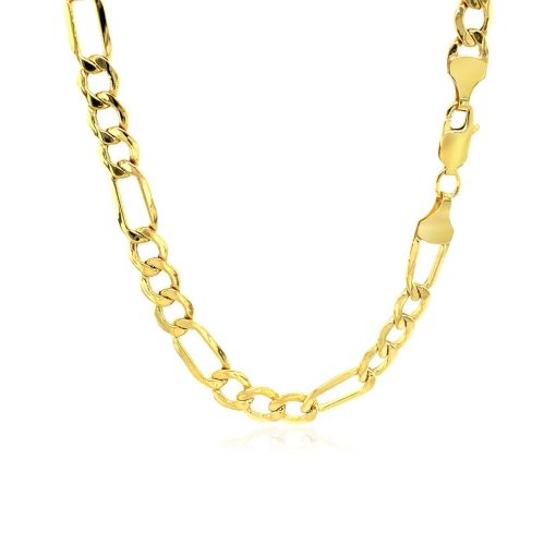10k Yellow Gold Lite Figaro Chain (5.60 mm) - Image 4