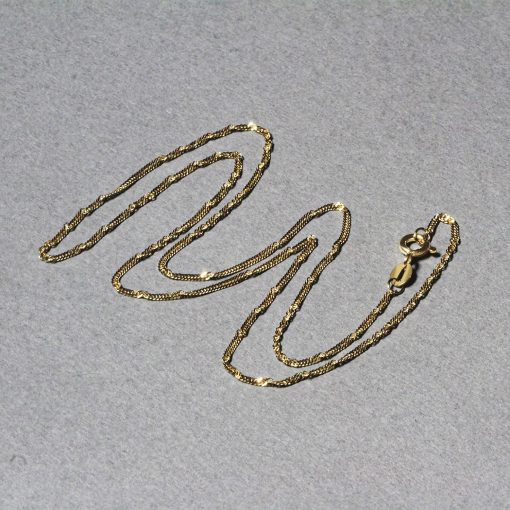 14k Yellow Gold Singapore Chain (1.30 mm) - Image 5