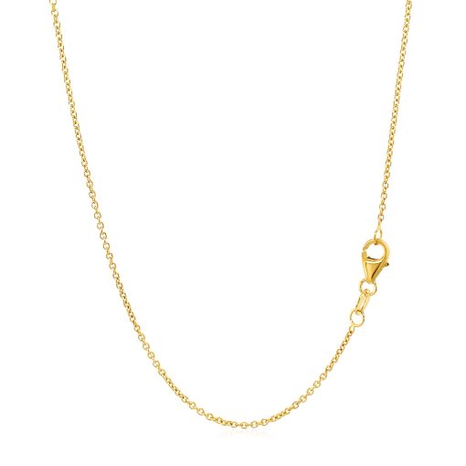 14k Yellow Gold Round Cable Link Chain (1.20 mm) - Image 3