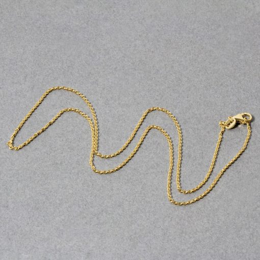 14k Yellow Gold Round Cable Link Chain (1.20 mm) - Image 5