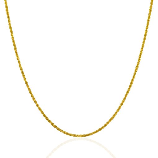 14k Yellow Gold Solid Rope Chain (1.30 mm) - Image 2