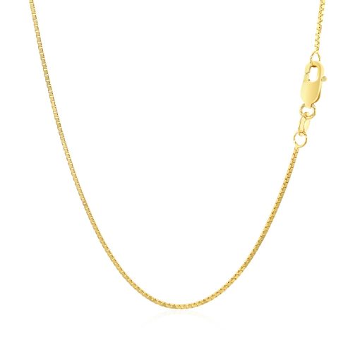 10k Yellow Gold Classic Box Chain (0.78 mm) - Image 3