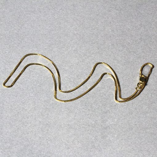 10k Yellow Gold Classic Box Chain (0.78 mm) - Image 6
