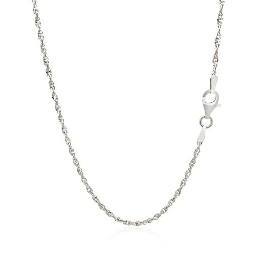 Sterling Silver Singapore Style Chain (1.80 mm) - Image 2
