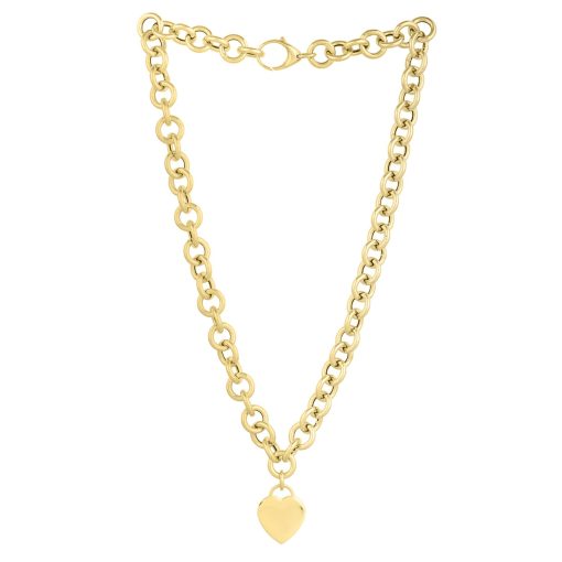 14k Yellow Gold Rolo Link Necklace (11.40 mm) - Image 3