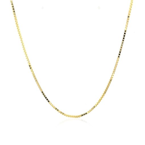 18k Yellow Gold Classic Box Chain (0.85 mm) - Image 3