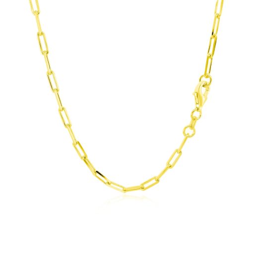 18K Yellow Gold Paperclip Chain (2.50 mm) - Image 3