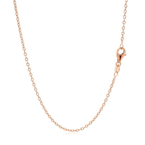 18k Rose Gold Round Oval Link Chain (1.50 mm) - Image 3
