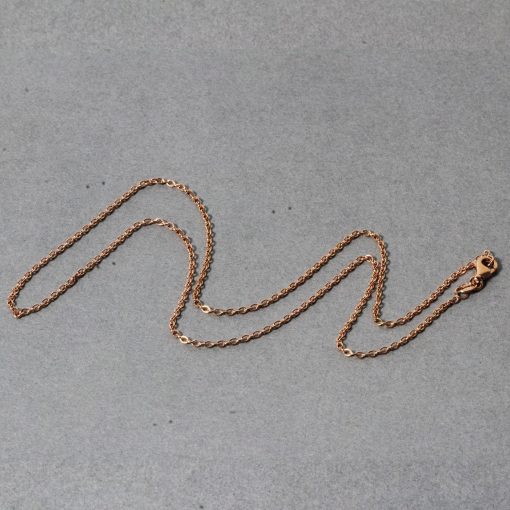 18k Rose Gold Round Oval Link Chain (1.50 mm) - Image 5