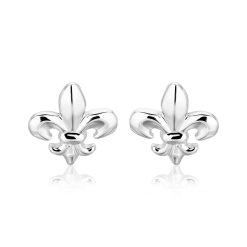 Sterling Silver Fluer De Lis Earrings