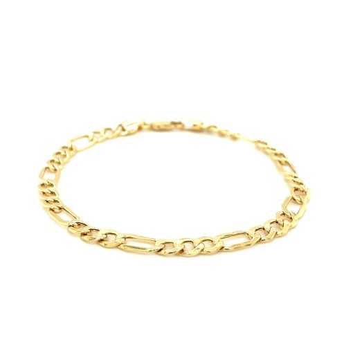 10k Yellow Gold Lite Figaro Bracelet (4.70 mm) - Image 2