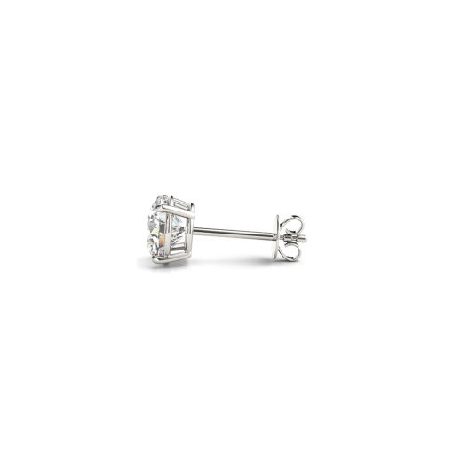 1 1/2 cttw Certified IGI Lab Grown Round Diamond Stud Earrings 14k White Gold (G/VS2) - Image 2