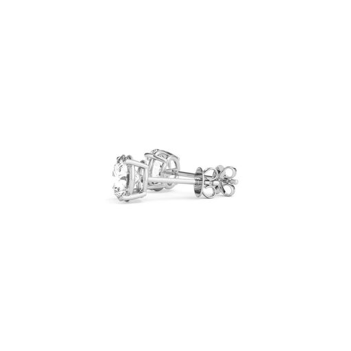 1 1/2 cttw Certified IGI Lab Grown Round Diamond Stud Earrings 14k White Gold (G/VS2) - Image 4