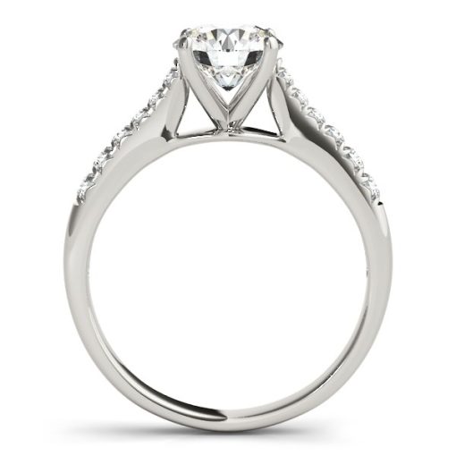 14k White Gold Round Cut Diamond Engagement Ring  (1 5/8 cttw) - Image 2