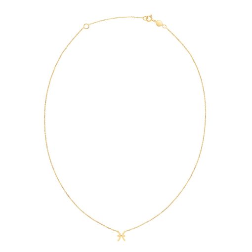 14K Yellow Gold Pisces Necklace - Image 2