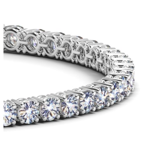 Lab Grown Round Diamond Tennis Bracelet in 14k White Gold (10 cctw F/G  VS2/SI1) - Image 2