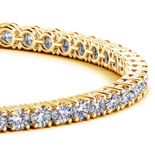 Lab Grown Round Diamond Tennis Bracelet in 14k Yellow Gold (7 cctw F/G  VS2/SI1) - Image 2