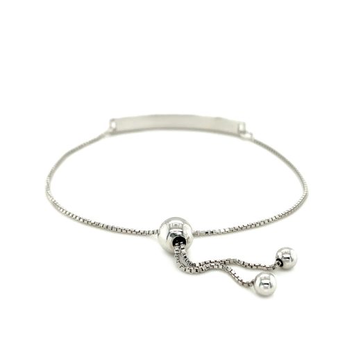 Sterling Silver Adjustable I Love You to the Moon and Back Bracelet (1.20 mm) - Image 3