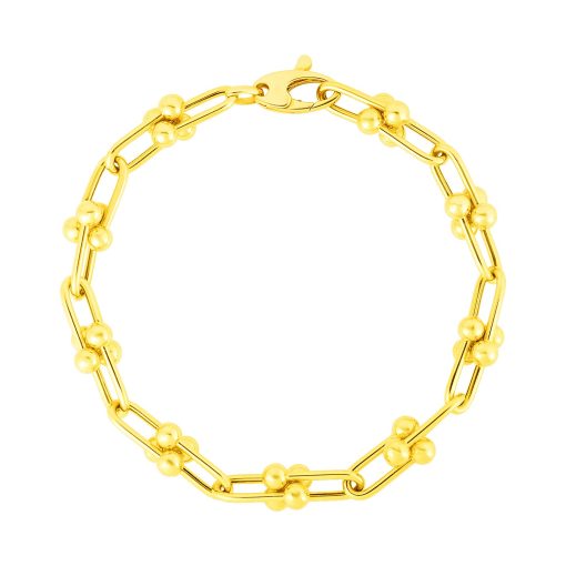14k Yellow Gold 7 1/2 inch Jax Chain Bracelet (5.00 mm) - Image 2
