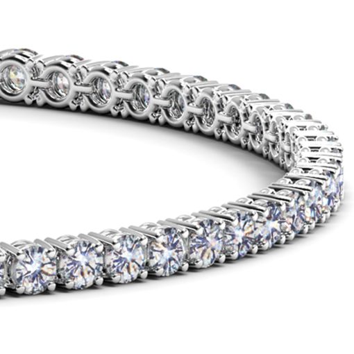 Lab Grown Round Diamond Tennis Bracelet in 14k White Gold (7 cctw F/G  VS2/SI1) - Image 2