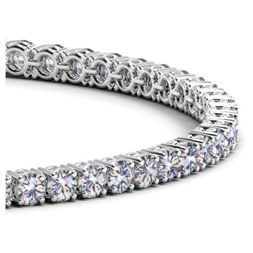 Lab Grown Round Diamond Tennis Bracelet in 14k White Gold (5 cctw  F/G  VS2/SI1) - Image 2